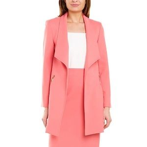 NWT Tahari Open Topper Jacket Coral Size 6